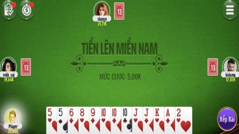 choi game bai tien len mien nam mien phi 1 Chơi game bài tiến lên miền Nam miễn phí sử dụng bộ bài Tây 52 lá